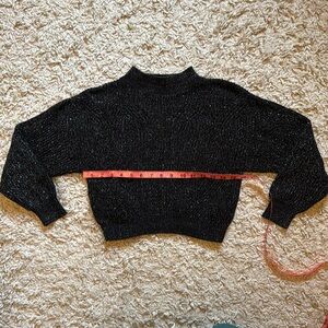 Black H&M sweater with shimmery silver thread